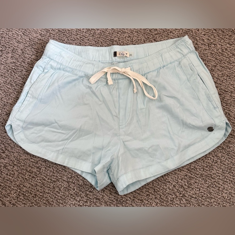 Roxy Light Blue Athletic Shorts with Drawstring Waist